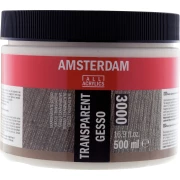 AMSTERDAM ACRYLIC GESSO TRANSPARENT 500 ML.