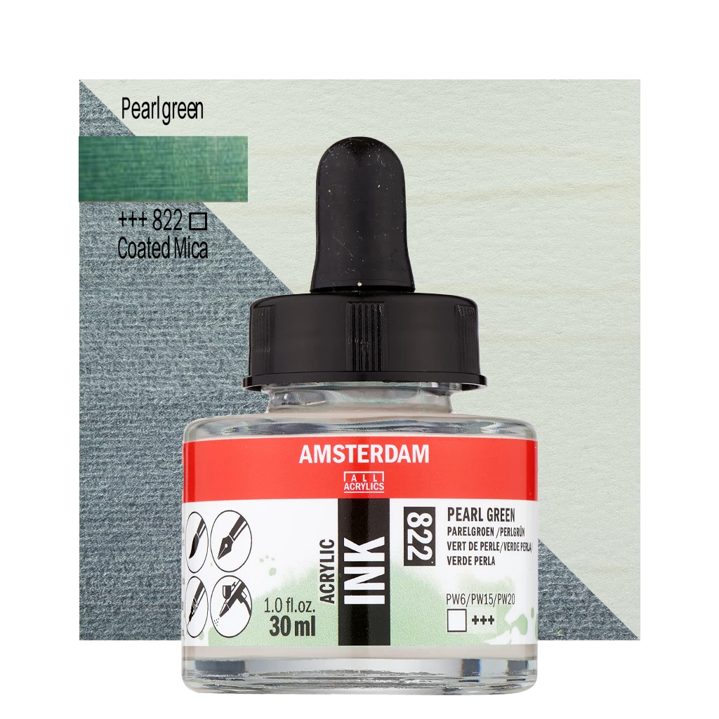 AMSTERDAM ACRYLIC INK 30 ml - PEARL GREEN