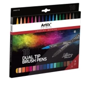 ARTIX DUAL TIP BRUSH PENS 18 KOLORÓW