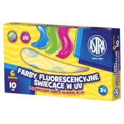 ASTRA farby plakatowe fluorescencyjne 6 kol. po 10 ml