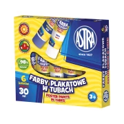 ASTRA Farby plakatowe w tubach 6 kolorów x 30 ml