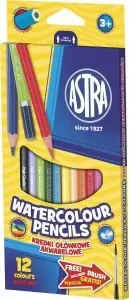 ASTRA kredki ołówkowe akwarelowe 12 kolorów