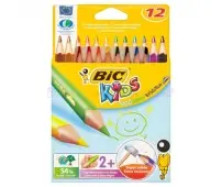 BIC Evolution - grube, trójkątne kredki ołówkowe - 12 kolorów