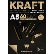 Clairefontaine blok klejony Black&Brown KRAFT A5 60ark. 90g