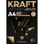 Clairefontaine blok klejony Black&Brown KRAFT A4 60ark. 90g