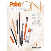 Clairefontaine blok "Paint On", A3, 40 ark. 250g /2