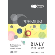 BLOK TECHNICZNY A3 240g BIAŁY HAPPY COLOR
