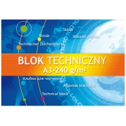 Blok techniczny A3 gramatura 240 g/m²