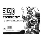 Blok techniczny A4 - czarne kartki