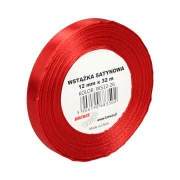 BREWIS Wstążka satynowa 12mm/32m czerwona