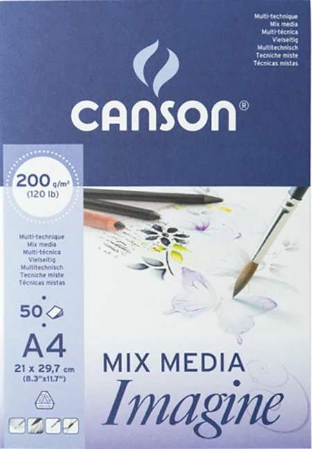 CANSON BLOK MIX MEDIA IMAGINE A4 200G 50 ARKUSZY