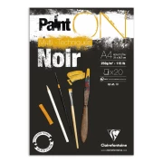 Clairefontaine blok klejony "Paint On Black", A4 20ark. 250g /4