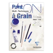 Clairefontaine blok klejony "Paint On a Grain", A4 20ark. 250g /4