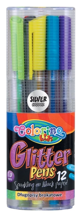 COLORINO - Brokatowe długopisy żelowe - komplet 10 kolorów