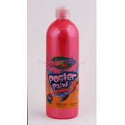 COLORINO Farba plakatowa 500 ml - metaliczna różowa