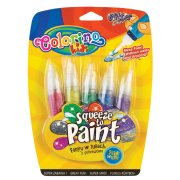 COLORINO Farby w tubkach z pędzelkiem - brokatowe