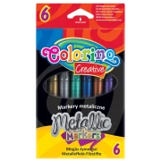  COLORINO Flamastry metaliczne 6 kolorów