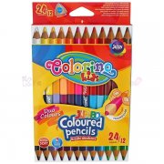 COLORINO Kredki Jumbo trójkątne, dwukolorowe 12/24
