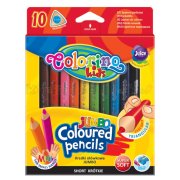 COLORINO - Kredki ołówkowe trójkątne Jumbo Mini 10 kolorów