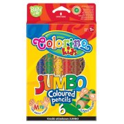 COLORINO - Kredki ołówkowe Jumbo w drewnie z temperówką