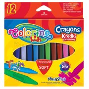 COLORINO - Kredki woskowe, trójkątne 12 kolorów