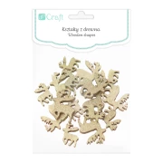 DP CRAFT DREWNIANE ZŁOTE RENIFERY 16 SZT