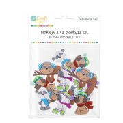 DP CRAFT NAKLEJKI PIANKOWE 3D ZIMOWE ZWIERZAKI 12