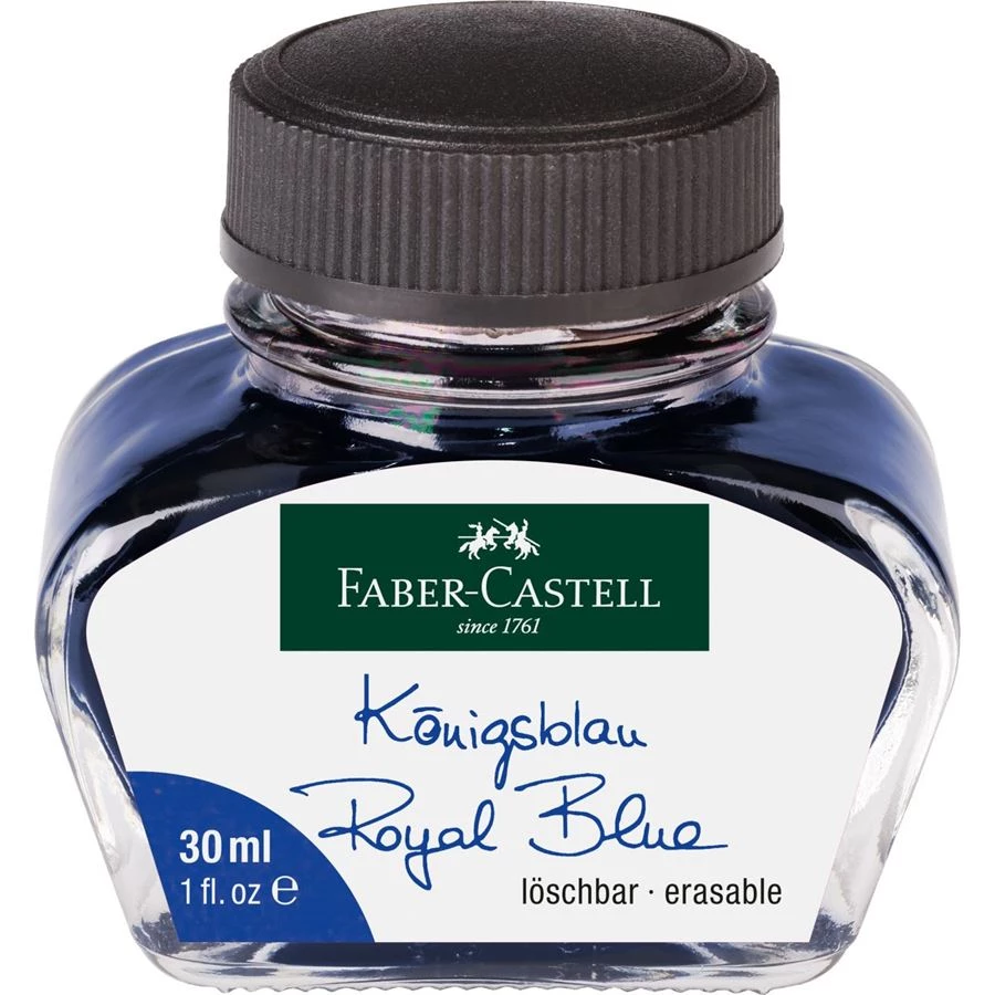 Faber-Castell Atrament niebieski wymazywalny 30 ml.