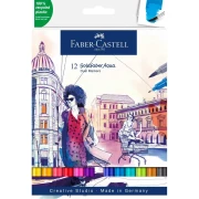 FABER-CASTELL GOLDFABER AQUA PEN PISAKI AKWARELOWE 12 KOLORÓW