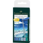 Faber-Castell Pitt Artist Pens SHADES OF BLUE SET - 6 kol.