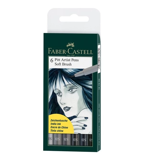 Faber-Castell Pitt Artist Pen Soft Brush 6 szt.