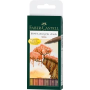 Faber-Castell Pitt Artist Pens Brush 6 sztuk Terra