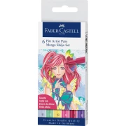 FABER-CASTELL PITT PEN MANGA SHOJO SET 6 SZT