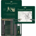 FABER-CASTELL ZESTAW OŁÓWKÓW I GRAFITÓW PITT ŚREDNI