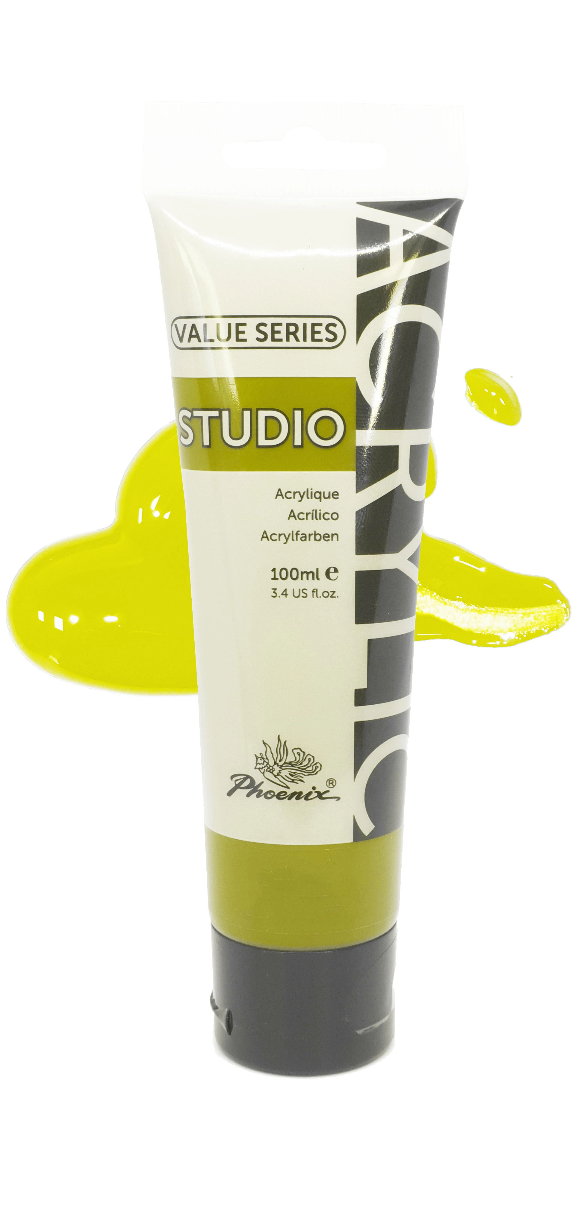 Farba akrylowa PHOENIX 100ml - 215 LEMON YELLOW