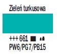 Farba akrylowa TALENS AMSTERDAM 120ml 661 - TURQUOISE GREEN
