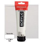 Farba akrylowa TALENS AMSTERDAM 120ml 105 - TITANIUM WHITE