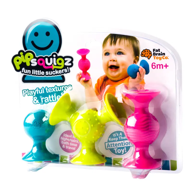 FAT BRAIN PIP SQUIGZ BOBO PRZYSSAWKI 3 GRZECHOTKI