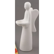 Figura do malowania z wypalonej ceramiki - Anioł z misą