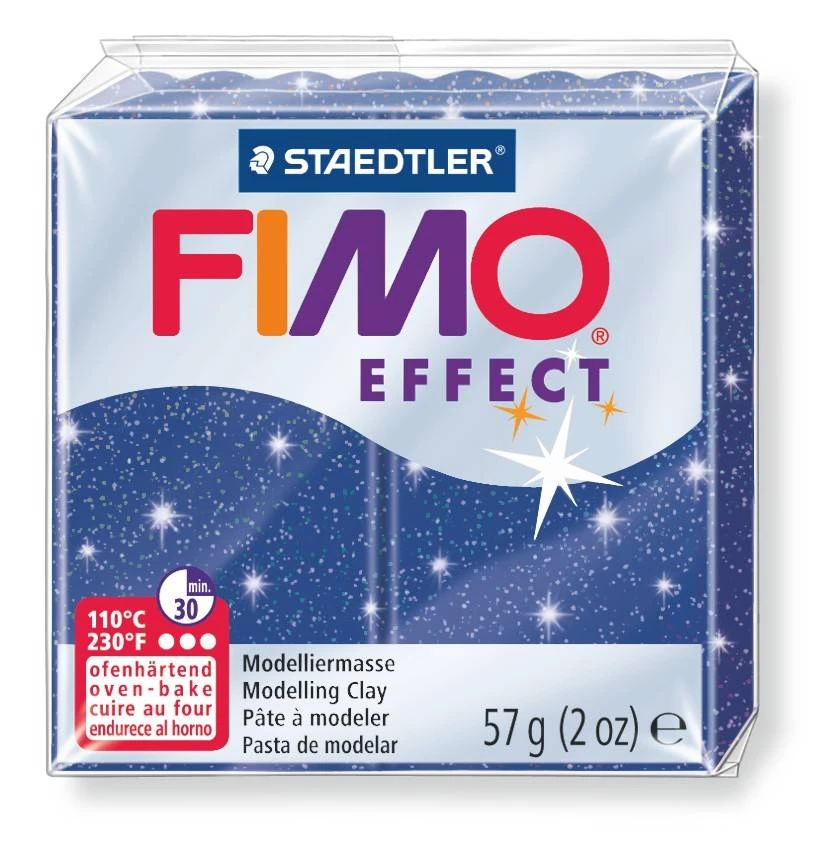 FIMO Effect 56 g - niebieski brokatowy