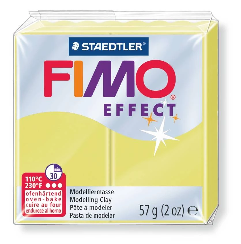 FIMO Effect 57 g - cytrynowy transparentno-perłowy