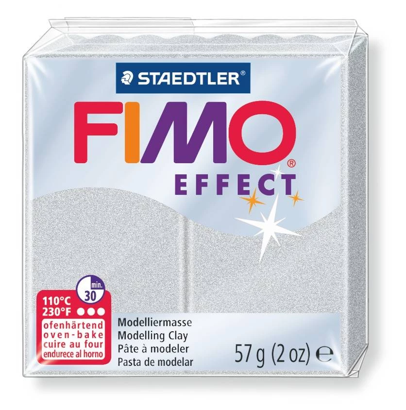 FIMO Effect 57 g - srebrny metaliczny