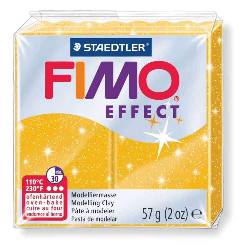 FIMO Effect 57 g - złoty brokatowy