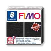 FIMO LEATHER EFFECT 57 g - CZARNA