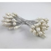 FOAMIRAN PRĘCIKI METALOWE BIAŁE ŁODYGA 3MM BIAŁE