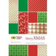 HAPPY COLOR BLOK EFFECT MERY CHRISTMAS