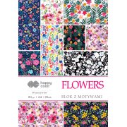 HAPPY COLOR - BLOK Z MOTYWAMI A4 - FLOWERS