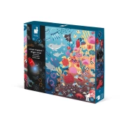 JANOD PUZZLE ŚWIECĄCE ZESTAW Z MINI LAMPKĄ UV OCEAN