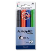 KOH-I-NOOR MARKERY FLIPCHART ZESTAW 4 OKRĄGŁA KOŃCÓWKA