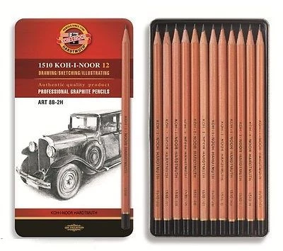 Koh-I-Noor Zestaw 12 ołówków 8B-2H 1512